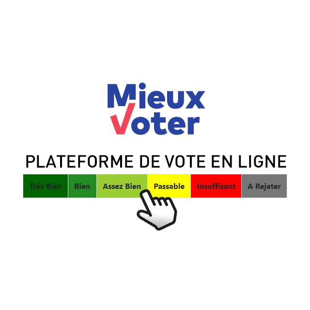 Logo du service Mieux Voter, illustrant le fonctionnement du vote majoritaire